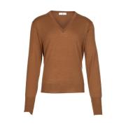 PT Torino V-neck Knitwear Brown, Herr