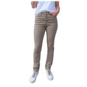 Islow Malo Slim Bomullsbyxor Beige, Dam