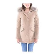 Woolrich Lyxig Arktisk Rävparka Beige, Dam