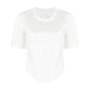Dion Lee Korsett Bomull T-shirt White, Dam