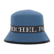 Maison Michel Denimblå Kaninhår Cloche Hatt Blue, Dam