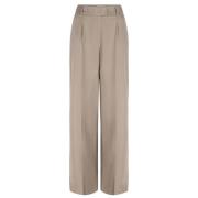 Dante 6 Wide Trousers Beige, Dam