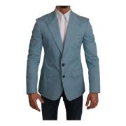 Dolce & Gabbana Pre-owned Blue Slim Fit Coat Jacket Martini Blazer Blu...