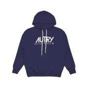 Autry Blå Icon Hoodie Blue, Dam