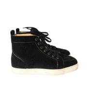 Christian Louboutin Pre-owned Pre-owned Sammet sneakers Black, Dam