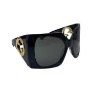 Gucci Vintage Begagnade Svarta Plast Solglasögon Black, Dam
