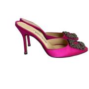 Manolo Blahnik Pre-owned Pre-owned Sandaler Pink, Dam