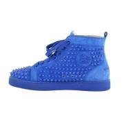 Christian Louboutin Pre-owned Pre-owned Tyg sneakers Blue, Herr