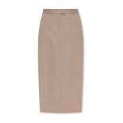 The Attico Ullkjol med slitsar Beige, Dam