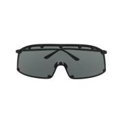 Rick Owens Svart Tempel Shield Solglasögon Black, Unisex