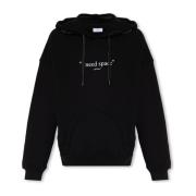 Off White Hoodie med logotyp Black, Herr