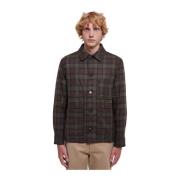 A.p.c. Brun Tartan Ullblandningsjacka Brown, Herr