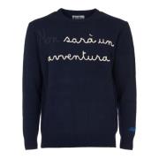 Saint Barth Broderade Sweaters Blue, Herr