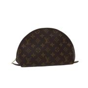 Louis Vuitton Vintage Förägande Brun Canvas Louis Vuitton Kosmetisk Vä...