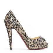 Christian Louboutin Pre-owned Pre-owned Silke klackskor Beige, Dam