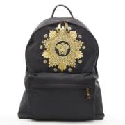 Versace Pre-owned Pre-owned Nylon ryggsckar Black, Dam