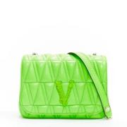 Versace Pre-owned Pre-owned Läder axelremsvskor Green, Dam