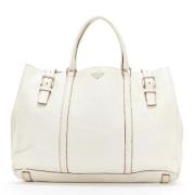 Prada Vintage Pre-owned Läder handvskor White, Dam