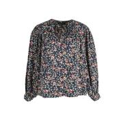 Isabel Marant Pre-owned Blommig silktopp med avslappnad passform Multi...