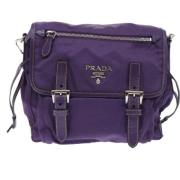 Prada Vintage Pre-owned Tyg prada-vskor Purple, Dam