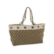 Gucci Vintage Pre-owned Canvas gucci-vskor Beige, Dam