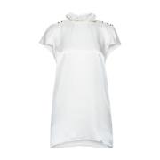 Manila Grace Elegant Logo Print Blus White, Dam