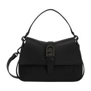 Furla Flow Mini Väska med Bågbuckla Black, Dam