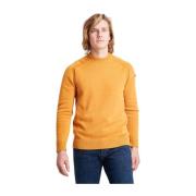 RRD Enfärgad Bomull Crewneck Tröja Orange, Herr