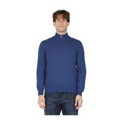 Gran Sasso Halv-Zip Turtlenecktröja Blue, Herr