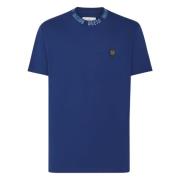 Philipp Plein Snygg T-Shirt för Män Blue, Herr