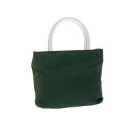 Prada Vintage Pre-owned Nylon handvskor Green, Dam