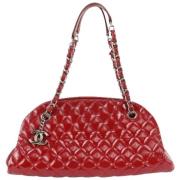 Chanel Vintage Vintage Läder Axelväska Red, Dam