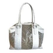 Fendi Vintage Pre-owned belagd duk Boston-väska White, Dam