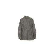 Bottega Veneta Vintage Vintage Dotted Print Button Down Skjorta Gray, ...