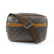 Louis Vuitton Vintage Begagnad Monogram Crossbody Väska Brown, Dam