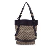 Gucci Vintage Pre-owned Canvas gucci-vskor Beige, Dam