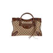 Gucci Vintage Pre-owned Canvas gucci-vskor Brown, Dam