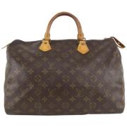 Louis Vuitton Vintage Monogram Speedy 35 Handväska Brown, Dam