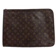 Louis Vuitton Vintage Begagnad Canvas Hemmakontorväska Brown, Dam