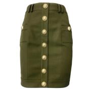 Balmain Pre-owned Pre-owned Tyg nederdelar Green, Dam