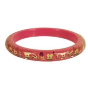 Louis Vuitton Vintage Rött Tyg Louis Vuitton Armband Red, Dam