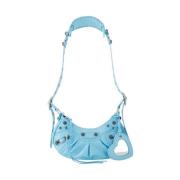 Balenciaga Vintage Pre-owned Läder crossbodyvskor Blue, Dam