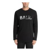 Balr. Mönstrad Logo Långärmad T-Shirt Black, Herr