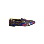 Gucci Vintage Begagnade Flerfärgade Polyester Flats Multicolor, Dam