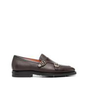 Santoni Klassiska Brun Dong Loafers Brown, Herr