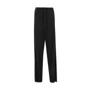 Ann Demeulemeester Leather Trousers Black, Dam