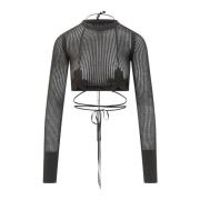 Andrea Adamo Long Sleeve Tops Black, Dam