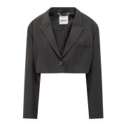 Ambush Snygg V-ringad Kort Blazer Black, Dam