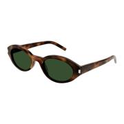 Saint Laurent Oval Micro Havana Solglasögon Brown, Dam