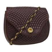 Bally Pre-owned Pre-owned Läder axelremsvskor Purple, Dam